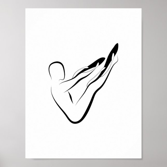 Pilates Pose Rocker Pilates Pose Poster (Vorne)