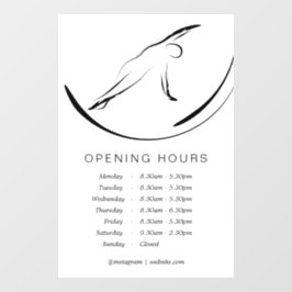 Pilates Pose Side Bend Fensteraufkleber