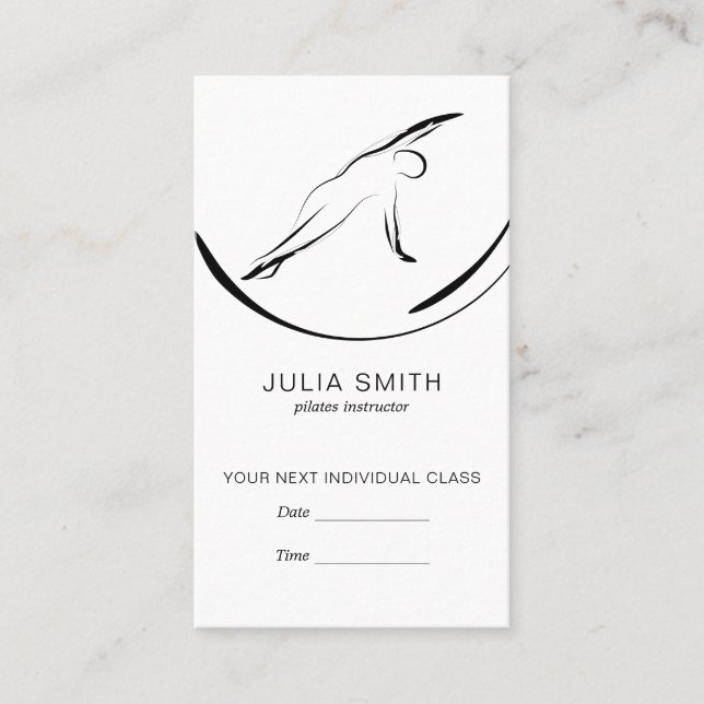 Pilates Pose Side Bend Terminkarte (Vorderseite)