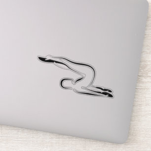 Pilates Poseaufkleber Aufkleber