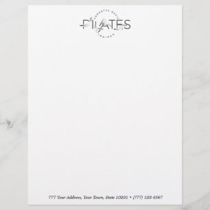Pilates-Posen in Pilates Word Briefbogen