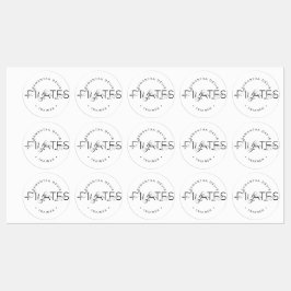 Pilates-Posen in Pilates Word Etiketten