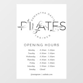 Pilates-Posen in Pilates Word Fensteraufkleber