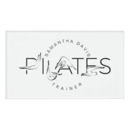 Pilates-Posen in Pilates Word Namenschild