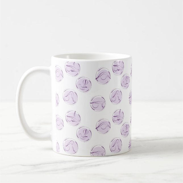 Pilates-Posen-Muster Kaffeetasse (Links)