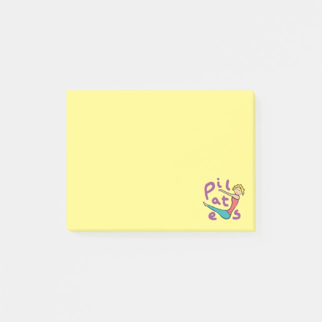 Pilates Post-it Klebezettel (Vorderseite)