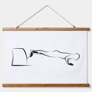 Pilates Push Ups - Wunda Chair Wandteppich Mit Holzrahmen