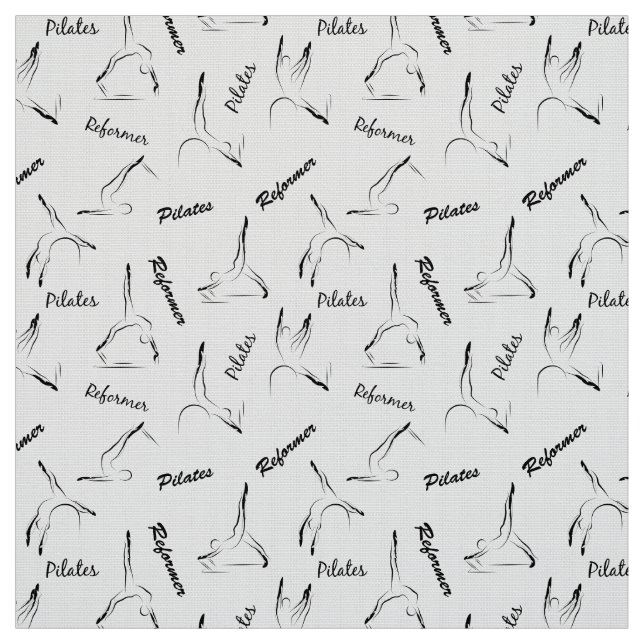 Pilates, Reformer, die Posen pflücken Stoff (Muster)