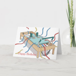 Pilates Reformer Streamer Birthday Karte