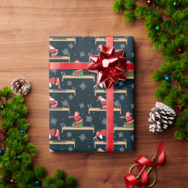 Pilates Reformer Weihnachtsmann nahtlose Weihnacht Geschenkpapier