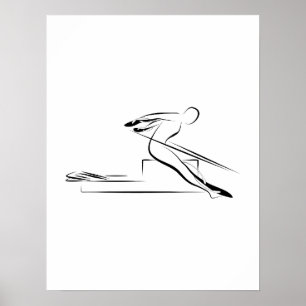 Pilates - Rückwärtspferd auf dem Reformer Poster