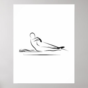 Pilates - Rudern auf dem Reformer-Plakat Poster