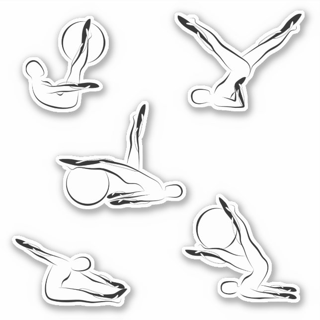 Pilates Scrapbook Stationery Stickers Aufkleber (Vorderseite)
