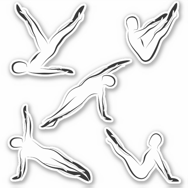 Pilates Scrapbook Stationery Stickers Aufkleber (Vorderseite)