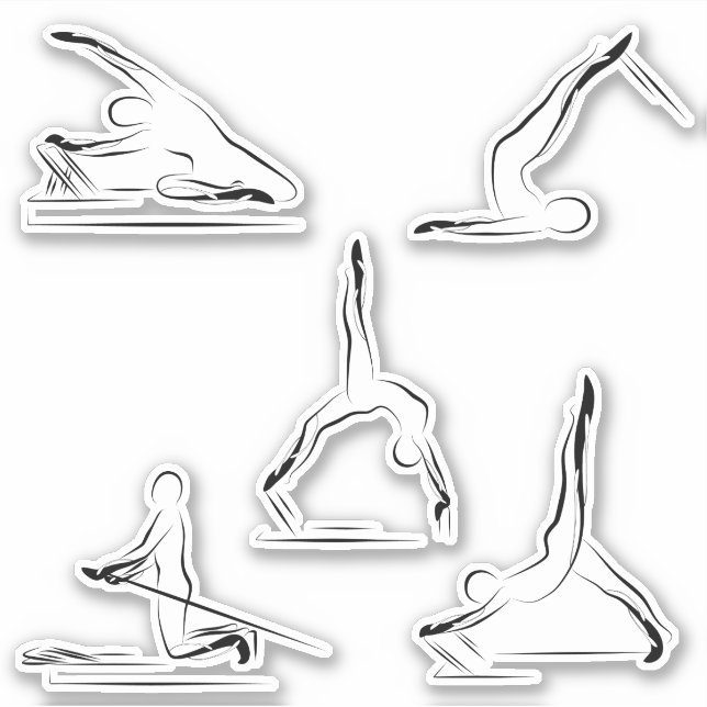 Pilates Scrapbook Stationery Stickers Aufkleber (Vorderseite)