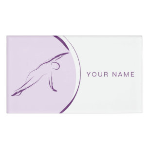Pilates Side Bend Pose   Farbe Namenschild
