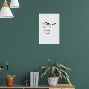 Pilates Single Leg Stretch Pose - Wunda Stuhl Poster