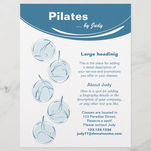 Pilates-Studio Flyer (Vorne)