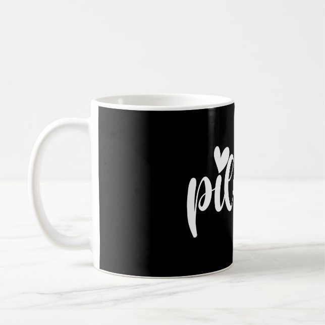 PILATES-T - Shirt Kaffeetasse (Links)