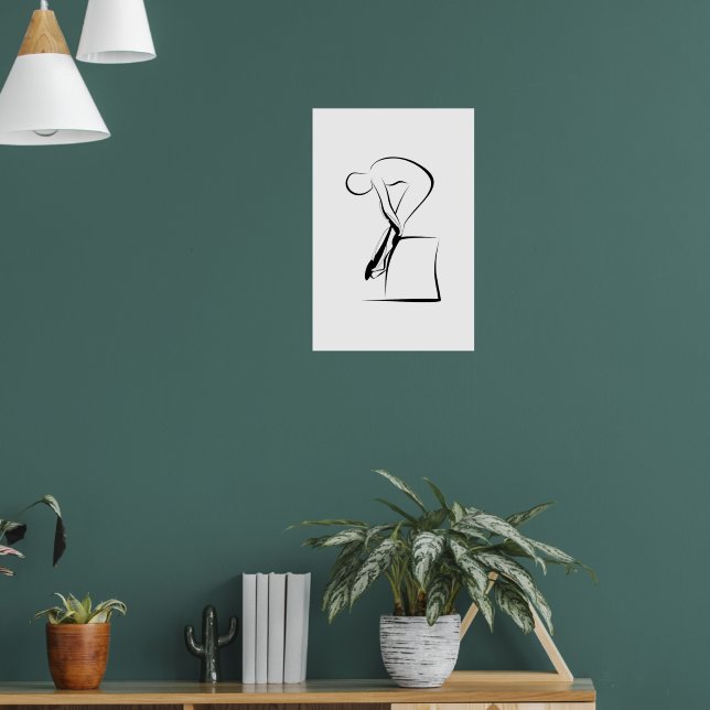 Pilates Tendon Stetch Pose - Wunda Stuhl Poster (Wohnzimmer 1)