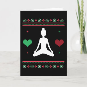 Pilates Ugly Christmas Sweater Yoga Xmas Karte
