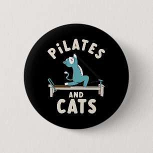 Pilates und Katzen Yoga-Position Entspannung Button