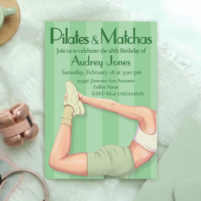 Pilates und Matcha-Einladung Einladung (Von Creator hochgeladen)