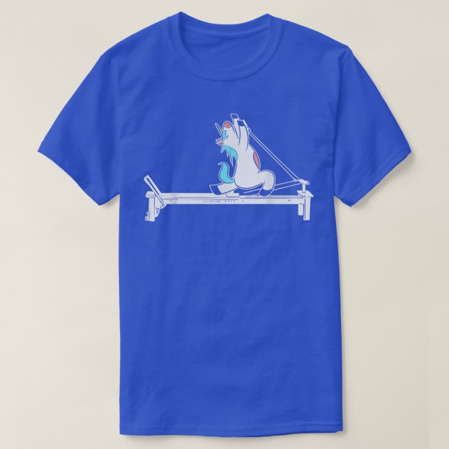 Pilates Unicorn Fitness Eercise Training Meditatio T-Shirt (Design vorne)