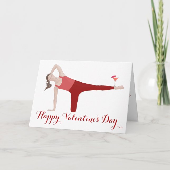 Pilates Valentine Card Karte (Vorderseite)