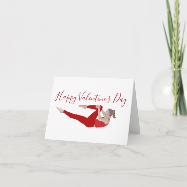Pilates Valentine's Day Card Karte (Vorderseite)