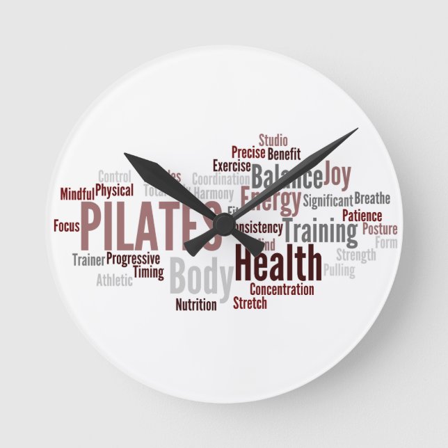 PILATES Wanduhr (Vorderseite)