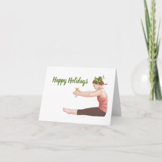 Pilates Weihnachtskarte mit Cocktail Karte