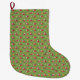 Pilates-Weihnachtsmann nahtlose Weihnachtsmuster Großer Weihnachtsstrumpf