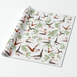 Pilates Weihnachtswrapping Paper Geschenkpapier
