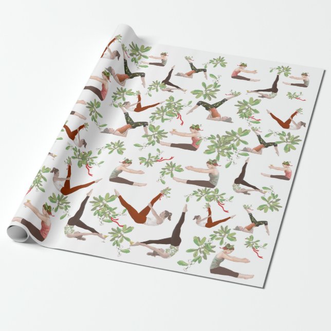 Pilates Weihnachtswrapping Paper Geschenkpapier (Ungerollt)