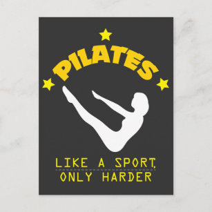 Pilates wie ein Sport, nur härtere, lustige Kontro Postkarte