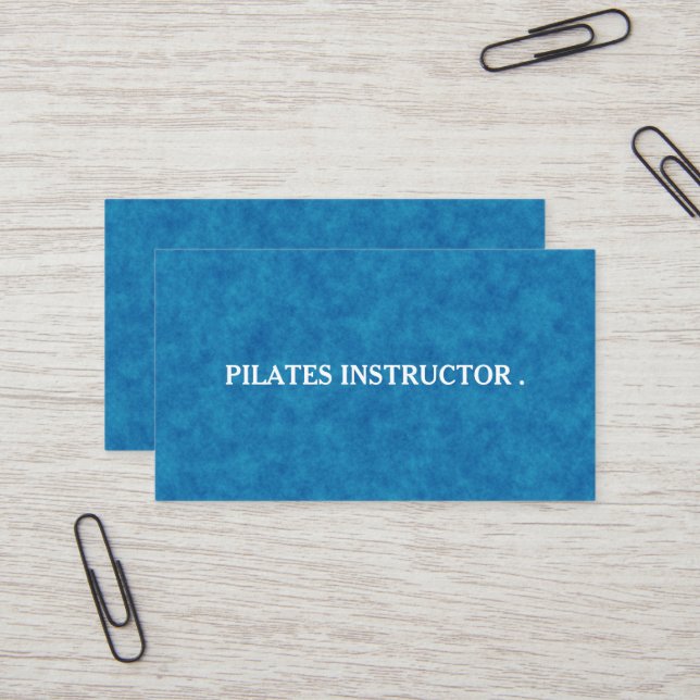 Pilates Yoga Instructor Teacher Business Card Visitenkarte (Vorderseite/Rückseite Beispiel)