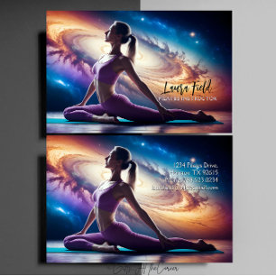 Pilates-Yoga-Lehrer Kosmos Galaxie Visitenkarte