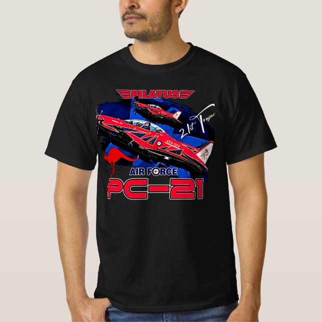 Pilatus PC-21 Fortgeschrittenes Pilot-Trainingsflu T-Shirt (Vorderseite)
