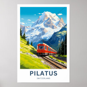 Pilatus Switzerland Travel Print Poster