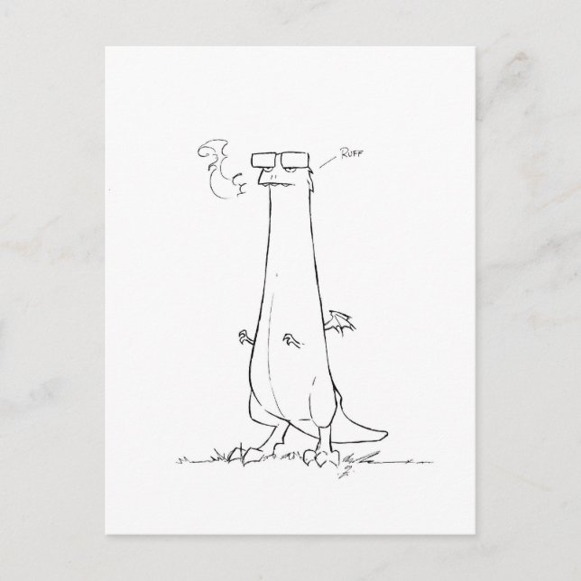 Pilchard der Drache Postkarte (Vorderseite)