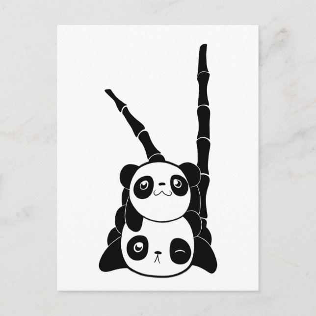 Pile der Pandas-Karte Postkarte (Vorderseite)