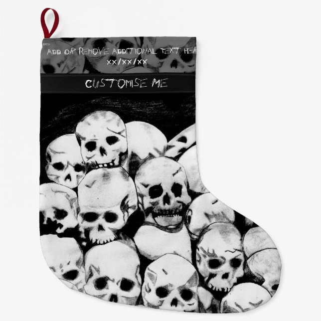 Pile-O-Skulls Großer Weihnachtsstrumpf (Vorderseite)