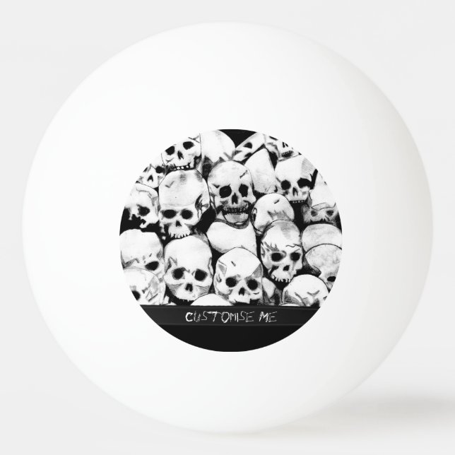 Pile-O-Skulls Tischtennisball (Vorderseite)