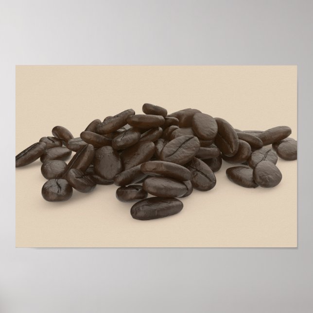 Pile of roasted coffee beans poster (Vorne)
