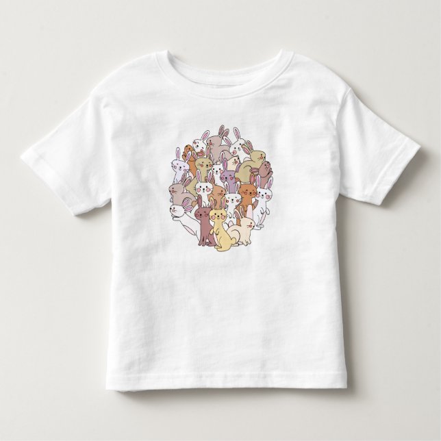 Pile von Bunnies! Niedliches Kid-Oster Kleinkind T-shirt (Vorderseite)
