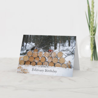 Pile von Cut Logs im Schnee Karte