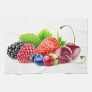 Pile von frischen Beeren Geschirrtuch