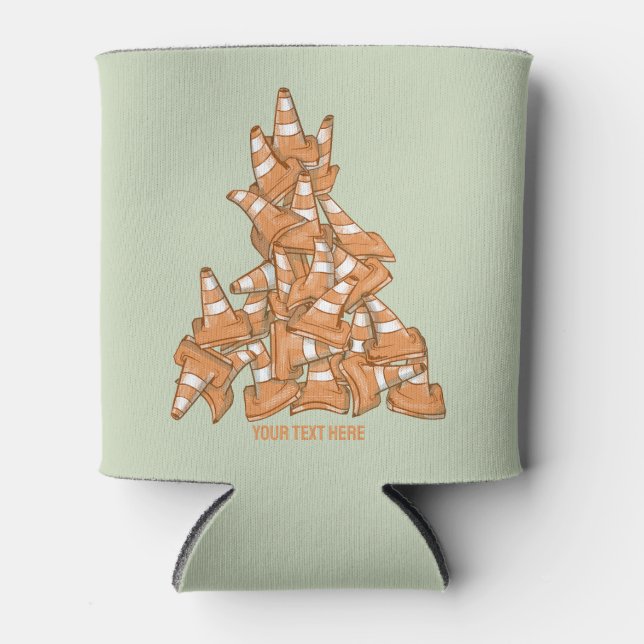 Pile von orangefarbenen Straßenkegel Dosenkühler (Vorderseite)