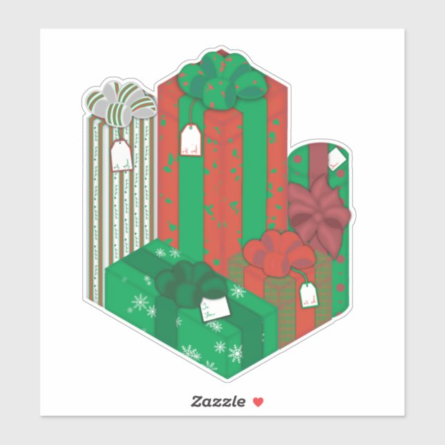 Pile von Presents Aufkleber (Blatt)